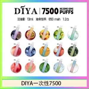 DIYA叮啞拋棄式7500 Puffs一次性電子煙3%